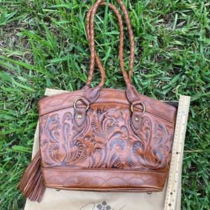 Patricia Nash Tooled Zorita Shoulder Tote Bag Florence Leather